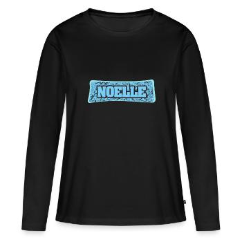 Nom : Noëlle - T-shirt manches longues Premium bio Femme - noir - Devant - Julia (174cm)