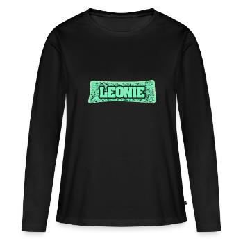 Léonie - T-shirt manches longues Premium bio Femme - noir - Devant - Julia (174cm)