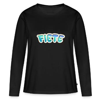 Job Fiete - T-shirt manches longues Premium bio Femme - noir - Devant - Julia (174cm)