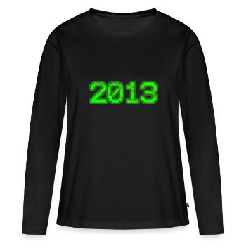 2013 - Women's Premium Organic Long Sleeve Shirt - black - Front - Julia (174cm)