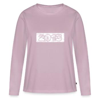Number 2013 - Women's Premium Organic Long Sleeve Shirt - dusky pink - Front - Julia (174cm)
