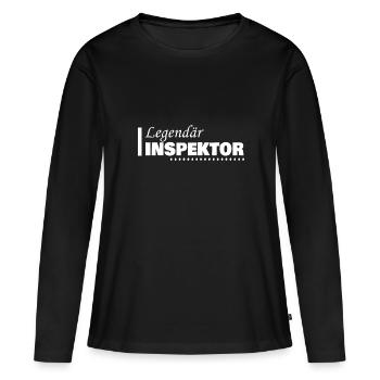 Inspektor als Beruf - Frauen Premium Bio Langarmshirt - Schwarz - Vorne - Julia (174cm)