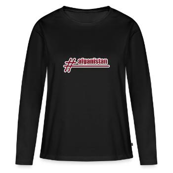 Afghanistan - T-shirt manches longues Premium bio Femme - noir - Devant - Julia (174cm)