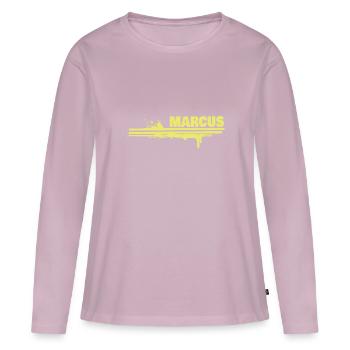 Geschenk für Marcus - Frauen Premium Bio Langarmshirt - Altrosa - Vorne - Julia (174cm)