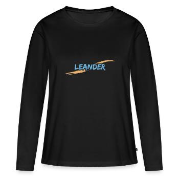 Léandre Léandre - T-shirt manches longues Premium bio Femme - noir - Devant - Julia (174cm)