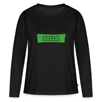 Cadeau pour Bella - T-shirt manches longues Premium bio Femme - noir - Devant - Julia (174cm)