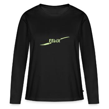 Felix dans le rôle de Felix - T-shirt manches longues Premium bio Femme - noir - Devant - Julia (174cm)