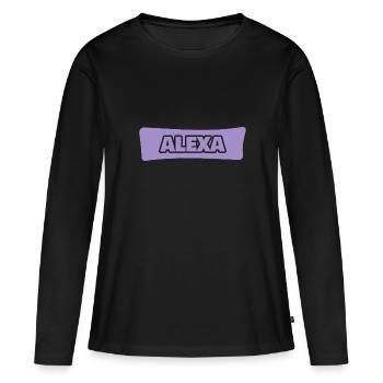 Cadeau pour Alexa - T-shirt manches longues Premium bio Femme - noir - Devant - Julia (174cm)