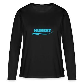 Name tag hubert - Women's Premium Organic Long Sleeve Shirt - black - Front - Julia (174cm)