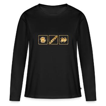 Bébé pour Artur Enfant Biologique - T-shirt manches longues Premium bio Femme - noir - Devant - Julia (174cm)