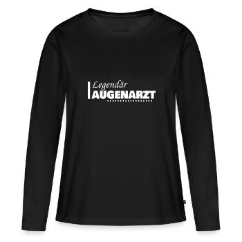 Profession : Ophtalmologiste - T-shirt manches longues Premium bio Femme - noir - Devant - Julia (174cm)