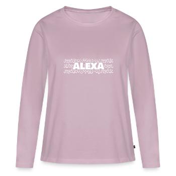 First name Alexa - Women's Premium Organic Long Sleeve Shirt - dusky pink - Front - Julia (174cm)