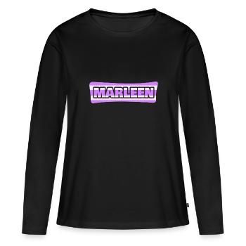 Copie de mariage - T-shirt manches longues Premium bio Femme - noir - Devant - Julia (174cm)