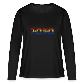 2030 - T-shirt manches longues Premium bio Femme - noir - Devant - Julia (174cm)