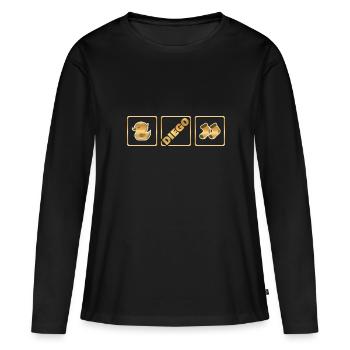 Cadeau pour Diego - T-shirt manches longues Premium bio Femme - noir - Devant - Julia (174cm)