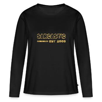 Sarcastique 2008 - T-shirt manches longues Premium bio Femme - noir - Devant - Julia (174cm)