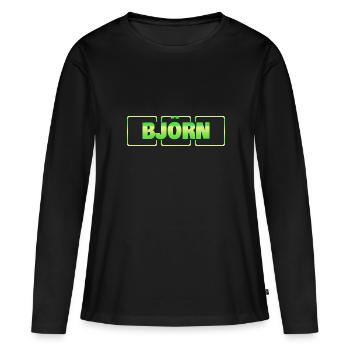 Idée cadeau Björn - T-shirt manches longues Premium bio Femme - noir - Devant - Julia (174cm)