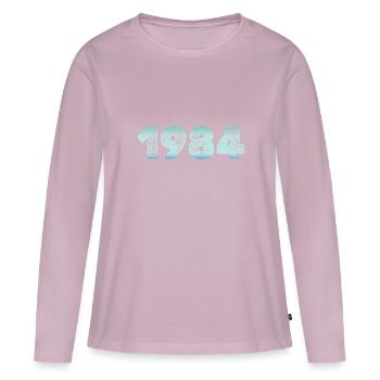 Glacial 1984 - T-shirt manches longues Premium bio Femme - rose poudré - Devant - Julia (174cm)