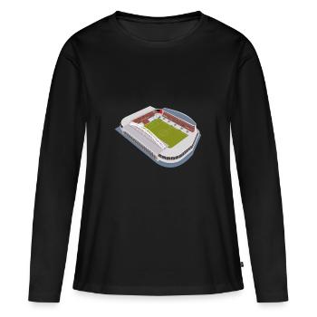 stade - T-shirt manches longues Premium bio Femme - noir - Devant - Julia (174cm)