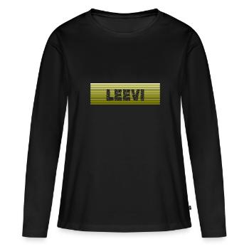 Rétro Leevi - T-shirt manches longues Premium bio Femme - noir - Devant - Julia (174cm)
