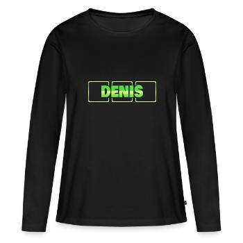 Gift Idea Denis - Women's Premium Organic Long Sleeve Shirt - black - Front - Julia (174cm)