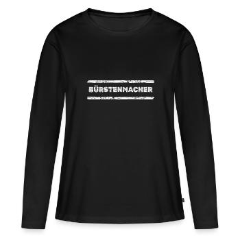 Beruf Bürstenmacher - Frauen Premium Bio Langarmshirt - Schwarz - Vorne - Julia (174cm)