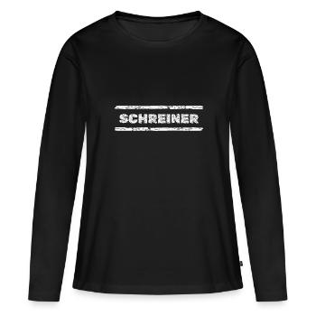 Schreiner - Frauen Premium Bio Langarmshirt - Schwarz - Vorne - Julia (174cm)