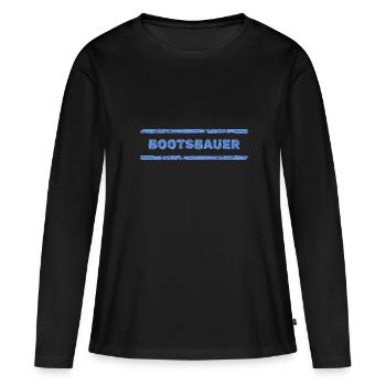 Bootsbauer als Beruf - Frauen Premium Bio Langarmshirt - Schwarz - Vorne - Julia (174cm)