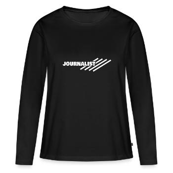 Journalist - Frauen Premium Bio Langarmshirt - Schwarz - Vorne - Julia (174cm)