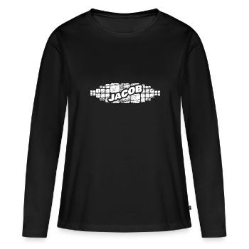Cadeau pour Jacob - T-shirt manches longues Premium bio Femme - noir - Devant - Julia (174cm)