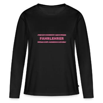 Profession : Instructeur d’auto-école - T-shirt manches longues Premium bio Femme - noir - Devant - Julia (174cm)