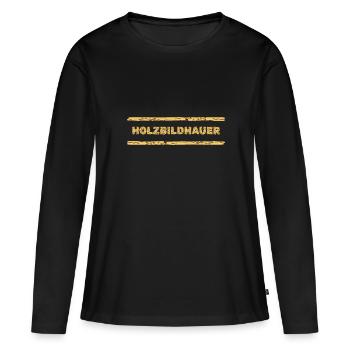 Sculpteur sur bois - T-shirt manches longues Premium bio Femme - noir - Devant - Julia (174cm)