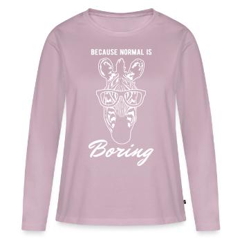 Zebra - Frauen Premium Bio Langarmshirt - Altrosa - Vorne - Julia (174cm)