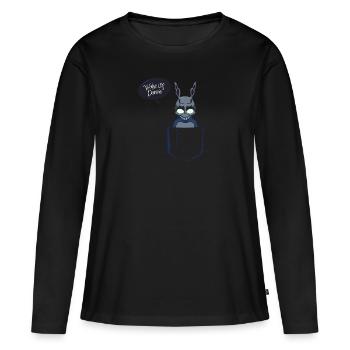 Wake Up - Women's Premium Organic Long Sleeve Shirt - black - Front - Julia (174cm)