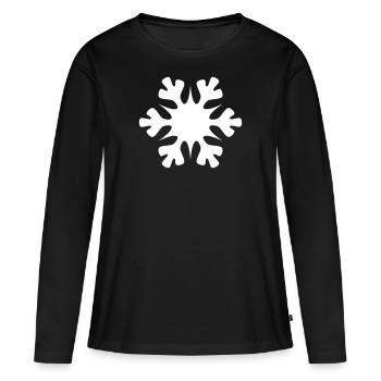 neige - T-shirt manches longues Premium bio Femme - noir - Devant - Julia (174cm)
