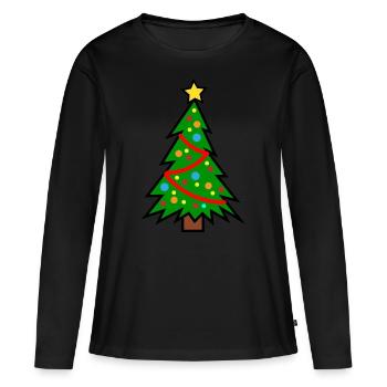 Christmas tree Christmas tree - Women's Premium Organic Long Sleeve Shirt - black - Front - Julia (174cm)