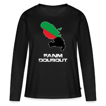 Martinique femme fière - T-shirt manches longues Premium bio Femme - noir - Devant - Julia (174cm)