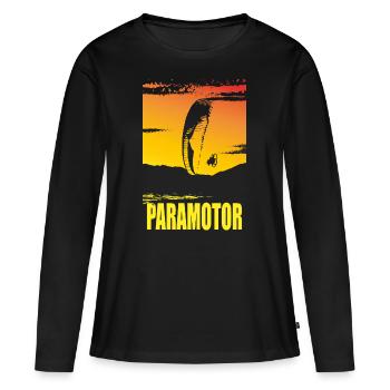 Paramotor Sport Motor Paragliding - Women's Premium Organic Long Sleeve Shirt - black - Front - Julia (174cm)