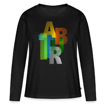 Abitur Modern Design - Frauen Premium Bio Langarmshirt - Schwarz - Vorne - Julia (174cm)