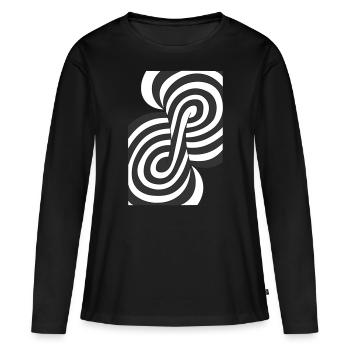 Vertèbre - T-shirt manches longues Premium bio Femme - noir - Devant - Julia (174cm)