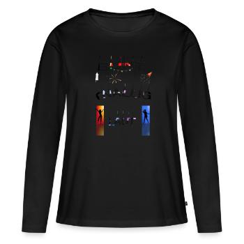 Coloré, criard, bruyant - T-shirt manches longues Premium bio Femme - noir - Devant - Julia (174cm)