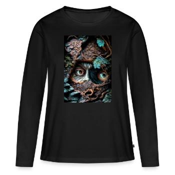 Rooted - Women's Premium Organic Long Sleeve Shirt - black - Front - Julia (174cm)