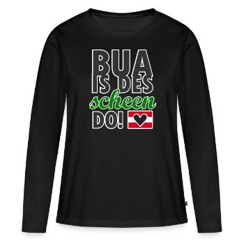 Dialecte de l’Autriche de Styrie - T-shirt manches longues Premium bio Femme - noir - Devant - Julia (174cm)