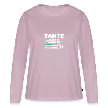 Tante 2025 Loading .... - Frauen Premium Bio Langarmshirt - Altrosa - Vorne - Julia (174cm)