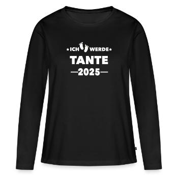 I'm going to be an aunt in 2025 - Women's Premium Organic Long Sleeve Shirt - black - Front - Julia (174cm)