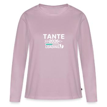 Tante 2026 Babyfüße - Frauen Premium Bio Langarmshirt - Altrosa - Vorne - Julia (174cm)