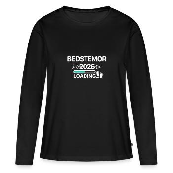 Bedstemor 2026 dänisch - Frauen Premium Bio Langarmshirt - Schwarz - Vorne - Julia (174cm)