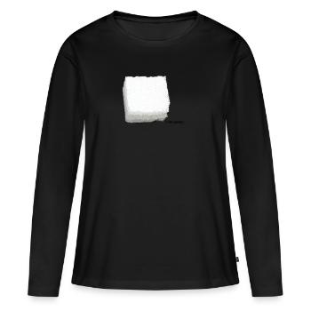 Morceau de sucre - T-shirt manches longues Premium bio Femme - noir - Devant - Julia (174cm)