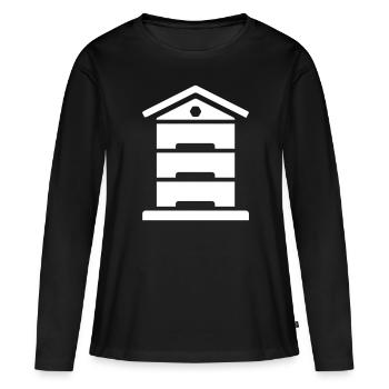 Honig Imker - Frauen Premium Bio Langarmshirt - Schwarz - Vorne - Julia (174cm)