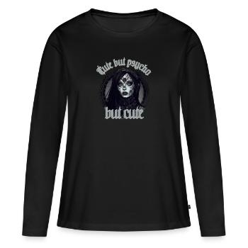 Cute but psycho but cute - Women's Premium Organic Long Sleeve Shirt - black - Front - Julia (174cm)